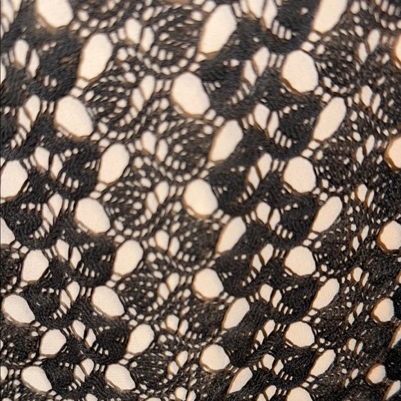 Design Lab Lord & Taylor Black Lace Blouse with Gold Lining - Picture 12 of 12